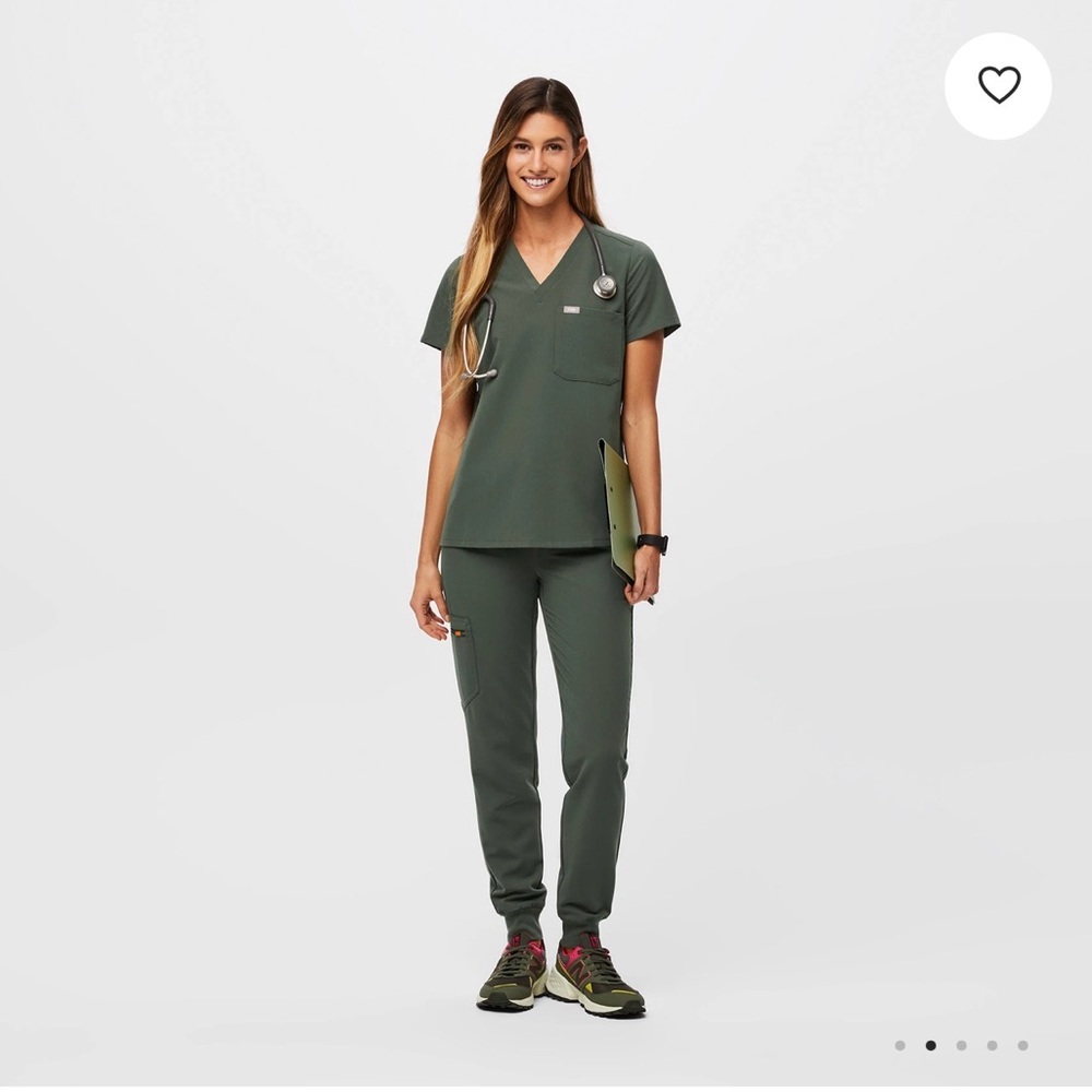 FIGS Moss Green Scrub Set